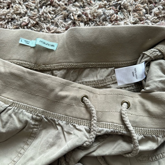 Maurices Light Tan Drawstring Utility Shorts - Picture 3 of 3
